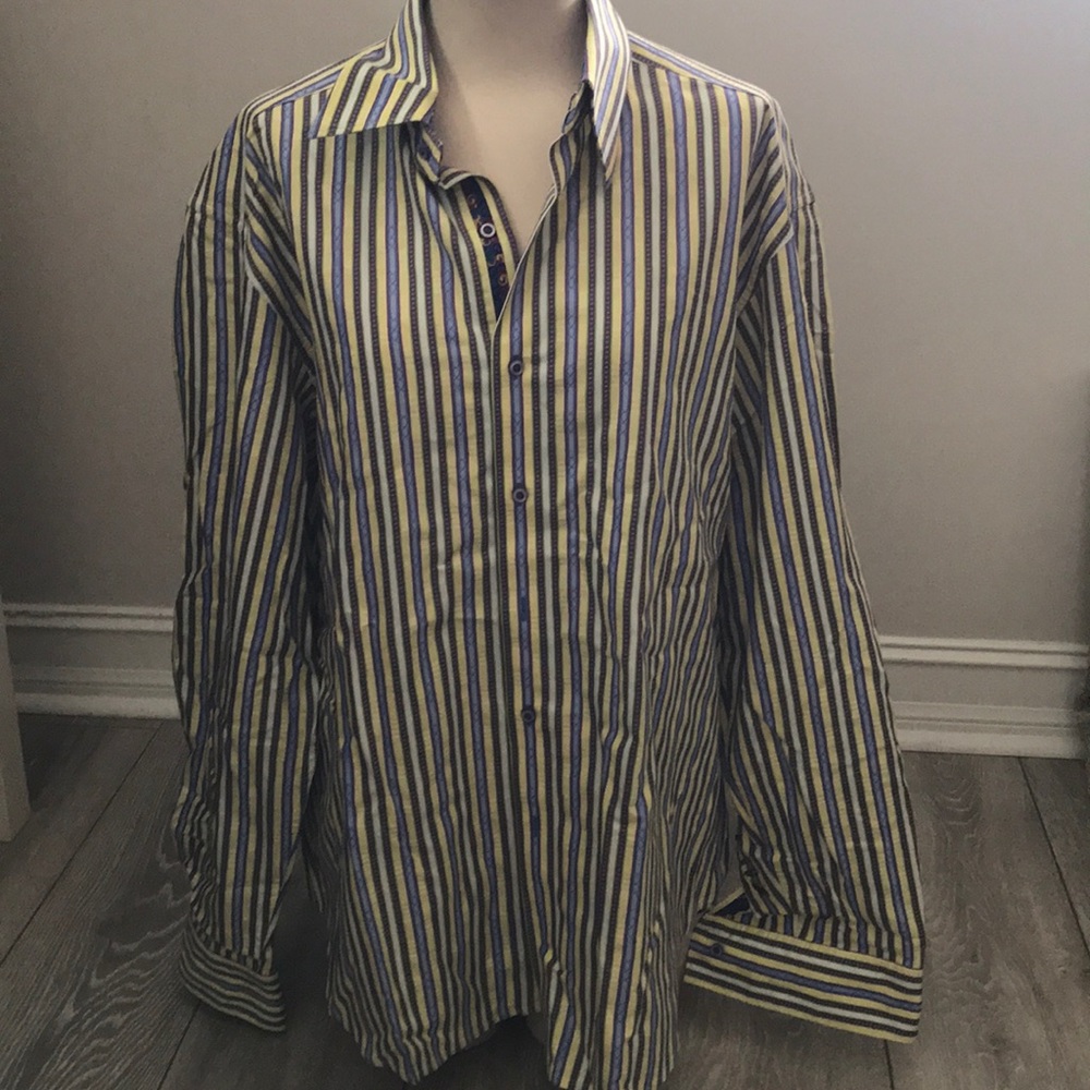 Robert Graham men’s long button down shirt XL